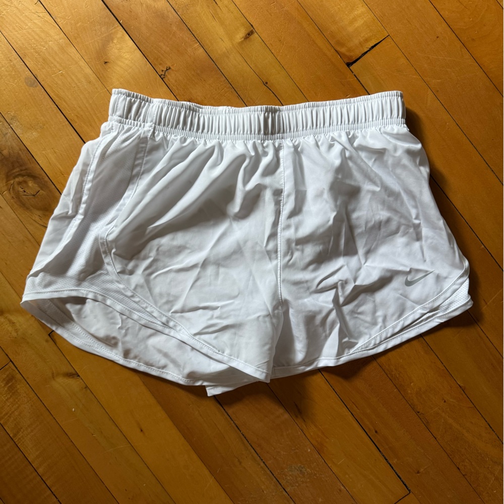 White Nike shorts